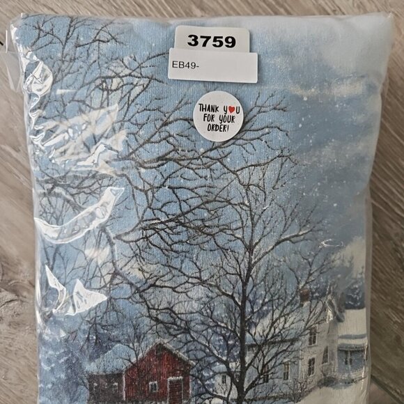 Vtg 80s 90s All Over Print Winter Wonderland Nature Sweatshirt Art Graphic XL - Picture 13 of 14